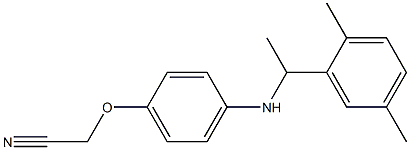 2-(4-{[1-(2,5-dimethylphenyl)ethyl]amino}phenoxy)acetonitrile Struktur