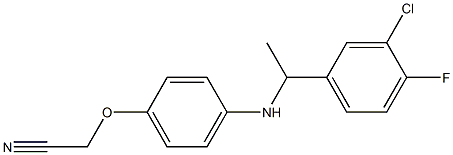 2-(4-{[1-(3-chloro-4-fluorophenyl)ethyl]amino}phenoxy)acetonitrile Struktur