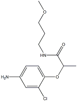 2-(4-amino-2-chlorophenoxy)-N-(3-methoxypropyl)propanamide Struktur