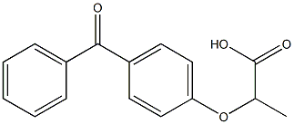 2-(4-benzoylphenoxy)propanoic acid Struktur