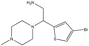 2-(4-bromothiophen-2-yl)-2-(4-methylpiperazin-1-yl)ethan-1-amine Struktur