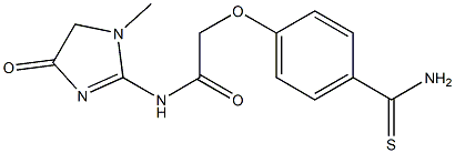 2-(4-carbamothioylphenoxy)-N-(1-methyl-4-oxo-4,5-dihydro-1H-imidazol-2-yl)acetamide Struktur