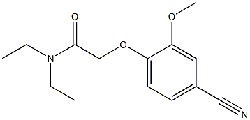 2-(4-cyano-2-methoxyphenoxy)-N,N-diethylacetamide Struktur