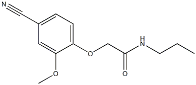 2-(4-cyano-2-methoxyphenoxy)-N-propylacetamide Struktur