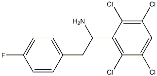 2-(4-fluorophenyl)-1-(2,3,5,6-tetrachlorophenyl)ethan-1-amine Struktur