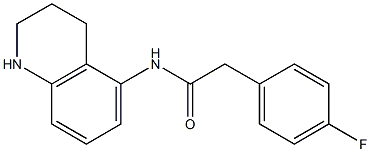 2-(4-fluorophenyl)-N-(1,2,3,4-tetrahydroquinolin-5-yl)acetamide Struktur