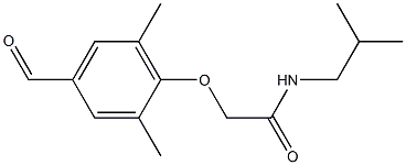 2-(4-formyl-2,6-dimethylphenoxy)-N-(2-methylpropyl)acetamide Struktur