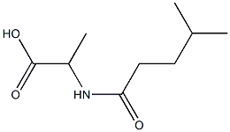 2-(4-methylpentanamido)propanoic acid Struktur