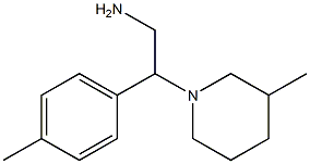 2-(4-methylphenyl)-2-(3-methylpiperidin-1-yl)ethanamine Struktur