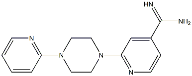 2-(4-pyridin-2-ylpiperazin-1-yl)pyridine-4-carboximidamide Struktur