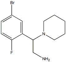 2-(5-bromo-2-fluorophenyl)-2-piperidin-1-ylethanamine Struktur