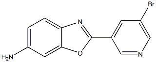 2-(5-bromopyridin-3-yl)-1,3-benzoxazol-6-amine Struktur