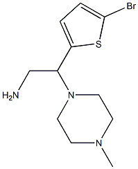 2-(5-bromothiophen-2-yl)-2-(4-methylpiperazin-1-yl)ethan-1-amine Struktur