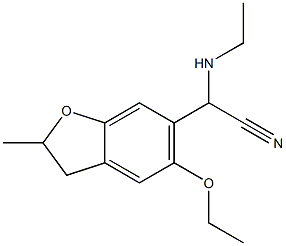 2-(5-ethoxy-2-methyl-2,3-dihydro-1-benzofuran-6-yl)-2-(ethylamino)acetonitrile Struktur