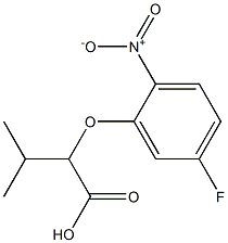 2-(5-fluoro-2-nitrophenoxy)-3-methylbutanoic acid Struktur