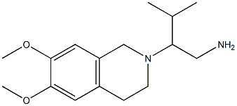 2-(6,7-dimethoxy-1,2,3,4-tetrahydroisoquinolin-2-yl)-3-methylbutan-1-amine Struktur