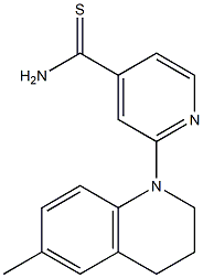 2-(6-methyl-1,2,3,4-tetrahydroquinolin-1-yl)pyridine-4-carbothioamide Struktur