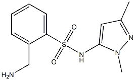 2-(aminomethyl)-N-(1,3-dimethyl-1H-pyrazol-5-yl)benzenesulfonamide Struktur