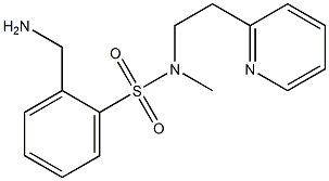 2-(aminomethyl)-N-methyl-N-[2-(pyridin-2-yl)ethyl]benzene-1-sulfonamide Struktur