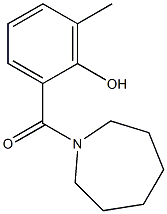 2-(azepan-1-ylcarbonyl)-6-methylphenol Struktur