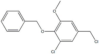 2-(benzyloxy)-1-chloro-5-(chloromethyl)-3-methoxybenzene Struktur