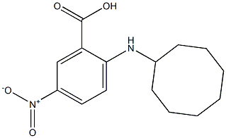 2-(cyclooctylamino)-5-nitrobenzoic acid Struktur