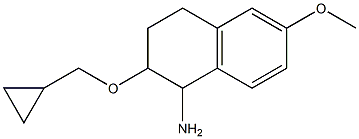 2-(cyclopropylmethoxy)-6-methoxy-1,2,3,4-tetrahydronaphthalen-1-amine Struktur