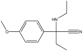 2-(ethylamino)-2-(4-methoxyphenyl)butanenitrile Struktur