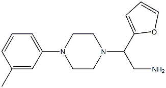 2-(furan-2-yl)-2-[4-(3-methylphenyl)piperazin-1-yl]ethan-1-amine Struktur