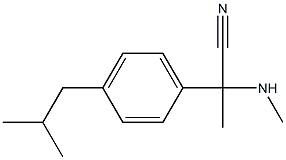 2-(methylamino)-2-[4-(2-methylpropyl)phenyl]propanenitrile Struktur