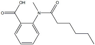 2-(N-methylhexanamido)benzoic acid Struktur