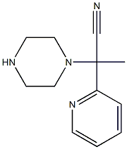 2-(piperazin-1-yl)-2-(pyridin-2-yl)propanenitrile Struktur