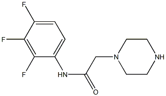 2-(piperazin-1-yl)-N-(2,3,4-trifluorophenyl)acetamide Struktur