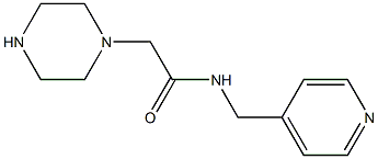 2-(piperazin-1-yl)-N-(pyridin-4-ylmethyl)acetamide Struktur