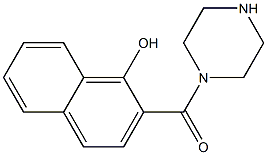 2-(piperazin-1-ylcarbonyl)-1-naphthol Struktur