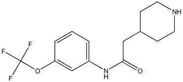 2-(piperidin-4-yl)-N-[3-(trifluoromethoxy)phenyl]acetamide Struktur