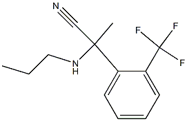 2-(propylamino)-2-[2-(trifluoromethyl)phenyl]propanenitrile Struktur