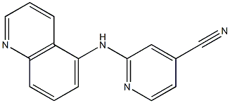 2-(quinolin-5-ylamino)isonicotinonitrile Struktur