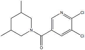 2,3-dichloro-5-[(3,5-dimethylpiperidin-1-yl)carbonyl]pyridine Struktur