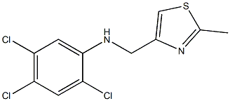 2,4,5-trichloro-N-[(2-methyl-1,3-thiazol-4-yl)methyl]aniline Struktur