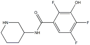 2,4,5-trifluoro-3-hydroxy-N-(piperidin-3-yl)benzamide Struktur