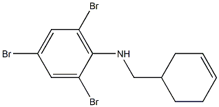 2,4,6-tribromo-N-(cyclohex-3-en-1-ylmethyl)aniline Struktur