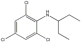 2,4,6-trichloro-N-(pentan-3-yl)aniline Struktur