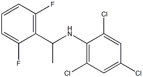 2,4,6-trichloro-N-[1-(2,6-difluorophenyl)ethyl]aniline Struktur