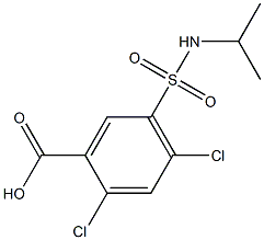 2,4-dichloro-5-(propan-2-ylsulfamoyl)benzoic acid Struktur