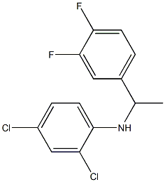 2,4-dichloro-N-[1-(3,4-difluorophenyl)ethyl]aniline Struktur