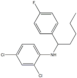 2,4-dichloro-N-[1-(4-fluorophenyl)pentyl]aniline Struktur