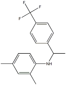 2,4-dimethyl-N-{1-[4-(trifluoromethyl)phenyl]ethyl}aniline Struktur