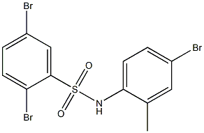 2,5-dibromo-N-(4-bromo-2-methylphenyl)benzene-1-sulfonamide Struktur