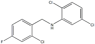 2,5-dichloro-N-[(2-chloro-4-fluorophenyl)methyl]aniline Struktur